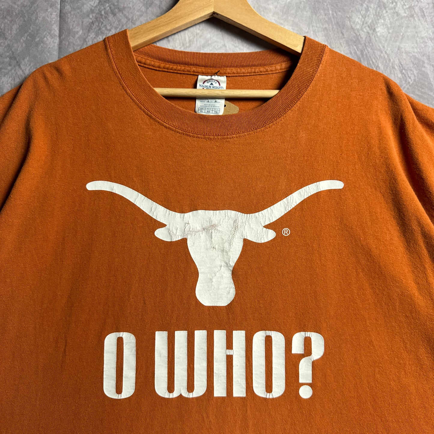 00s Orange Texas Longhorns O Who? Shirt 4494