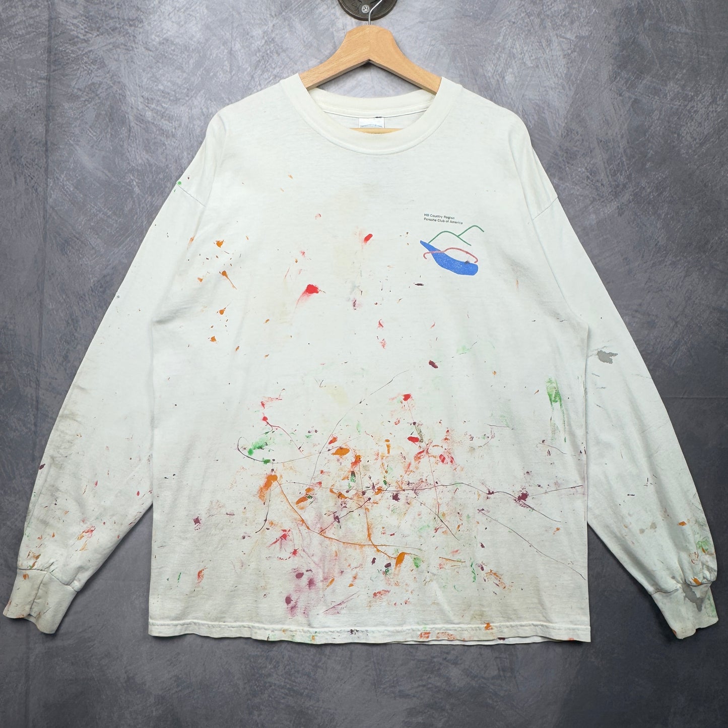 00s White Porsche Painter Long Sleeve Shirt 4024