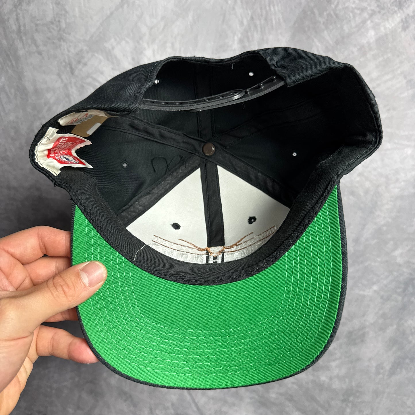 90s Black Texas Longhorns Snapback Hat 4636