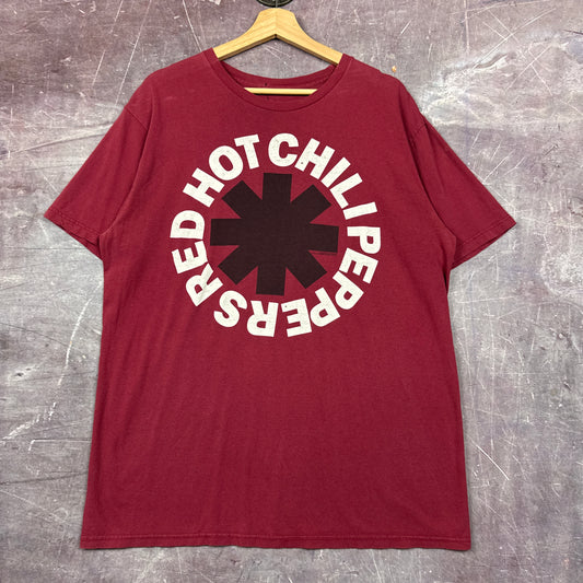 Early 00s Maroon Red Hot Chili Peppers Graphic Shirt L 2929