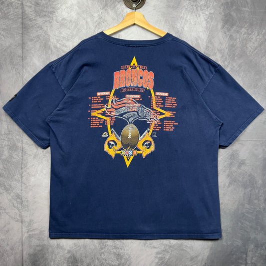 1997 Blue Denver Broncos Super Bowl XXXII Shirt 4218