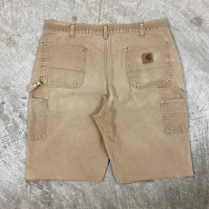 Early 00s Tan Brown Carhartt Baggy Carpenter Work Shorts 35x11.5 BA81