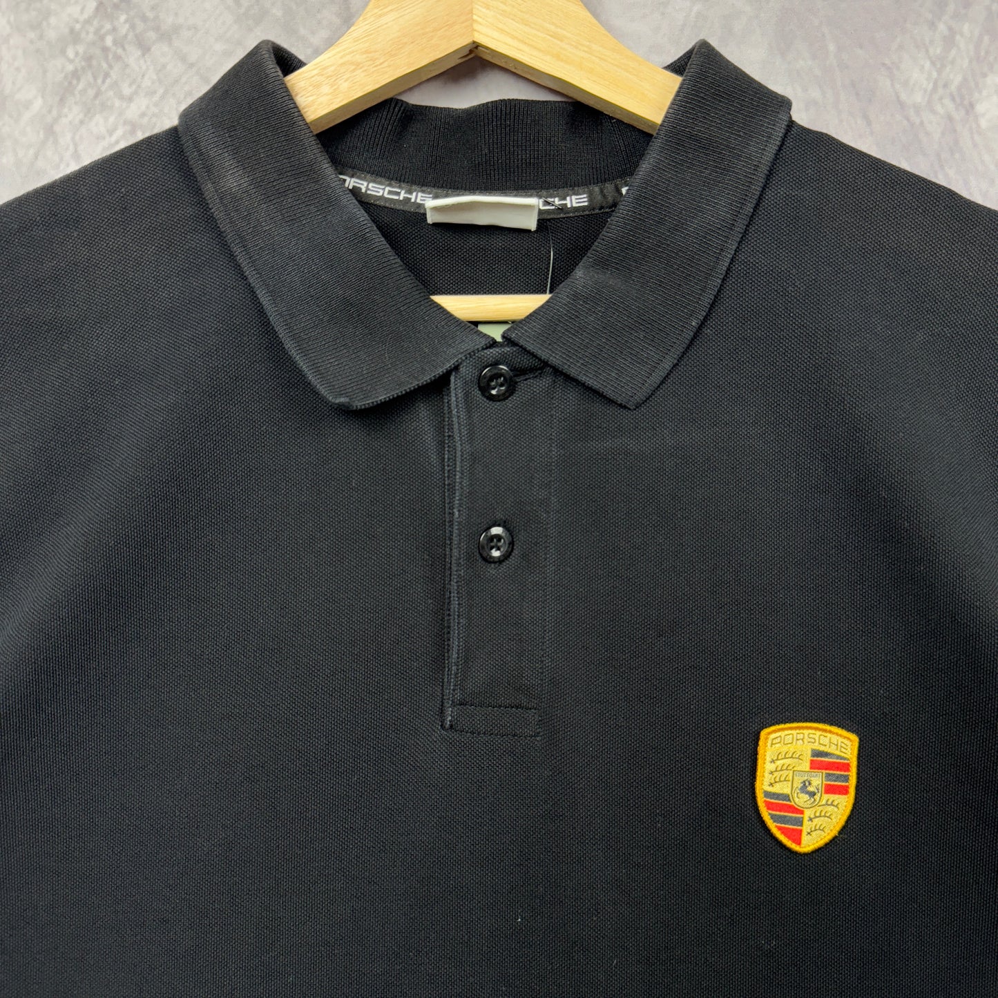 00s Black Porsche Polo Shirt 3960