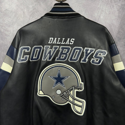 00s Black Dallas Cowboys Leather Jacket 4090