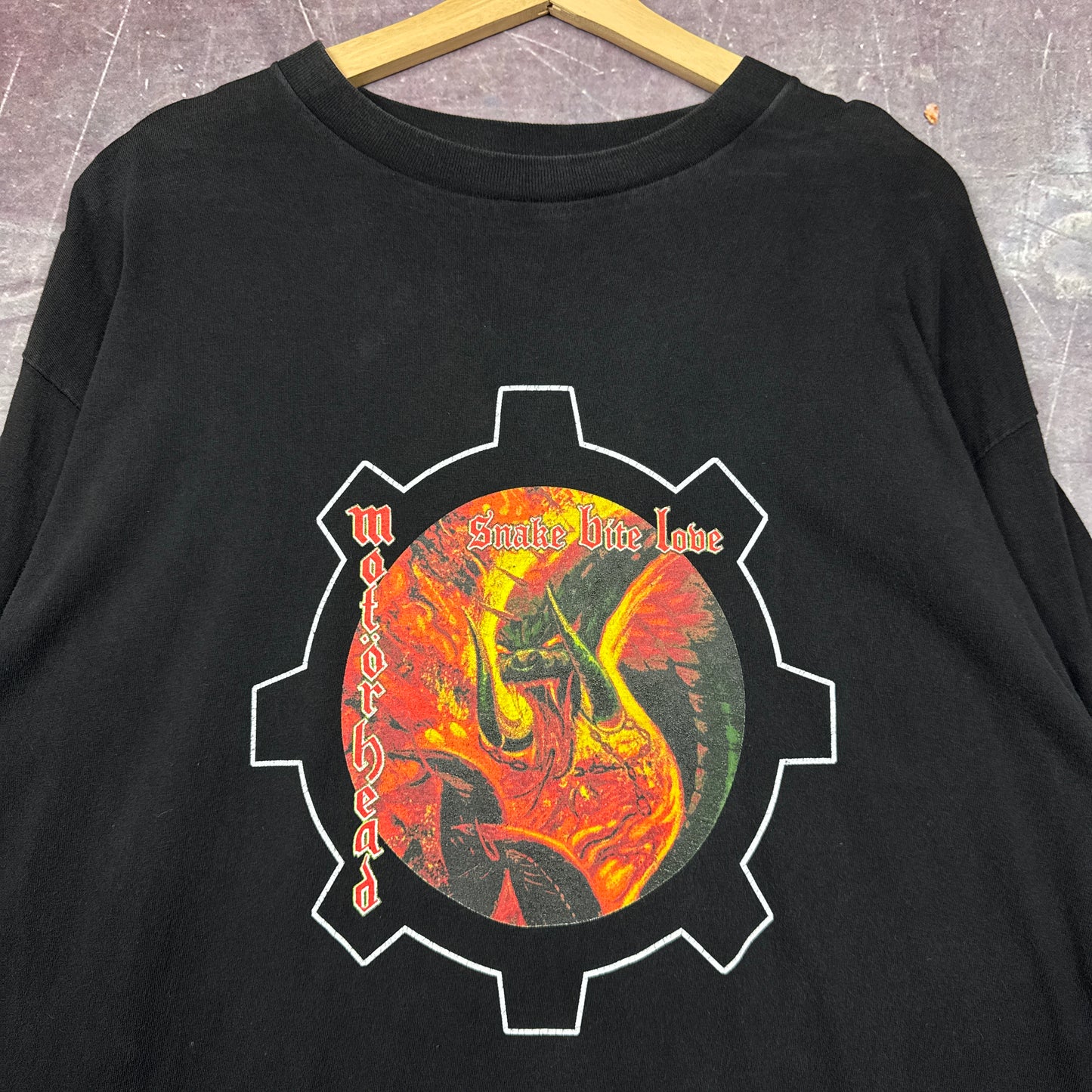 1999 Black Motorhead Snake Bite Lobe Summer Tour Graphic Shirt XL H22