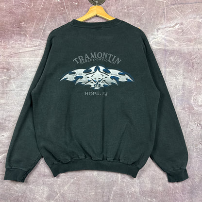 00s Faded Black Harley Davidson Sweatshirt 3069