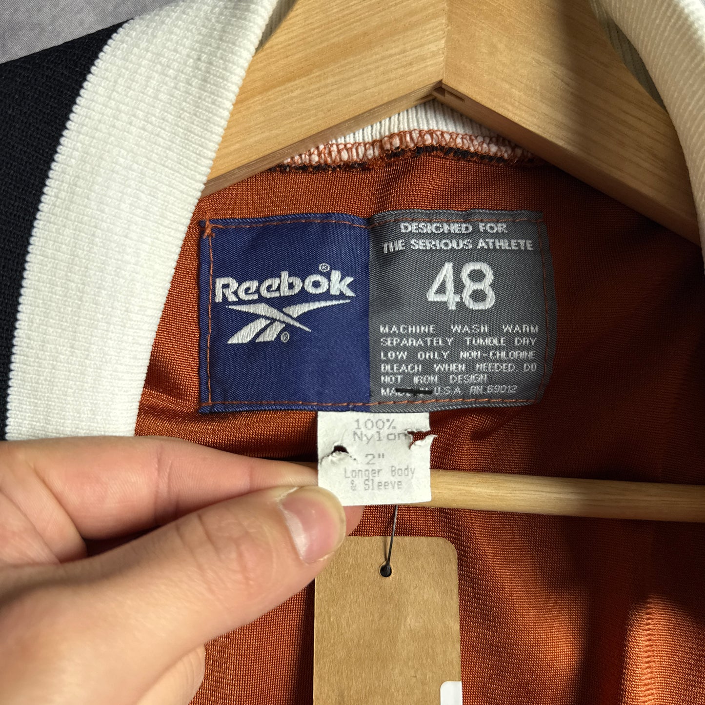 90s Orange Texas Longhorns Reebok Team Issue Basketball Warm Up 4477
