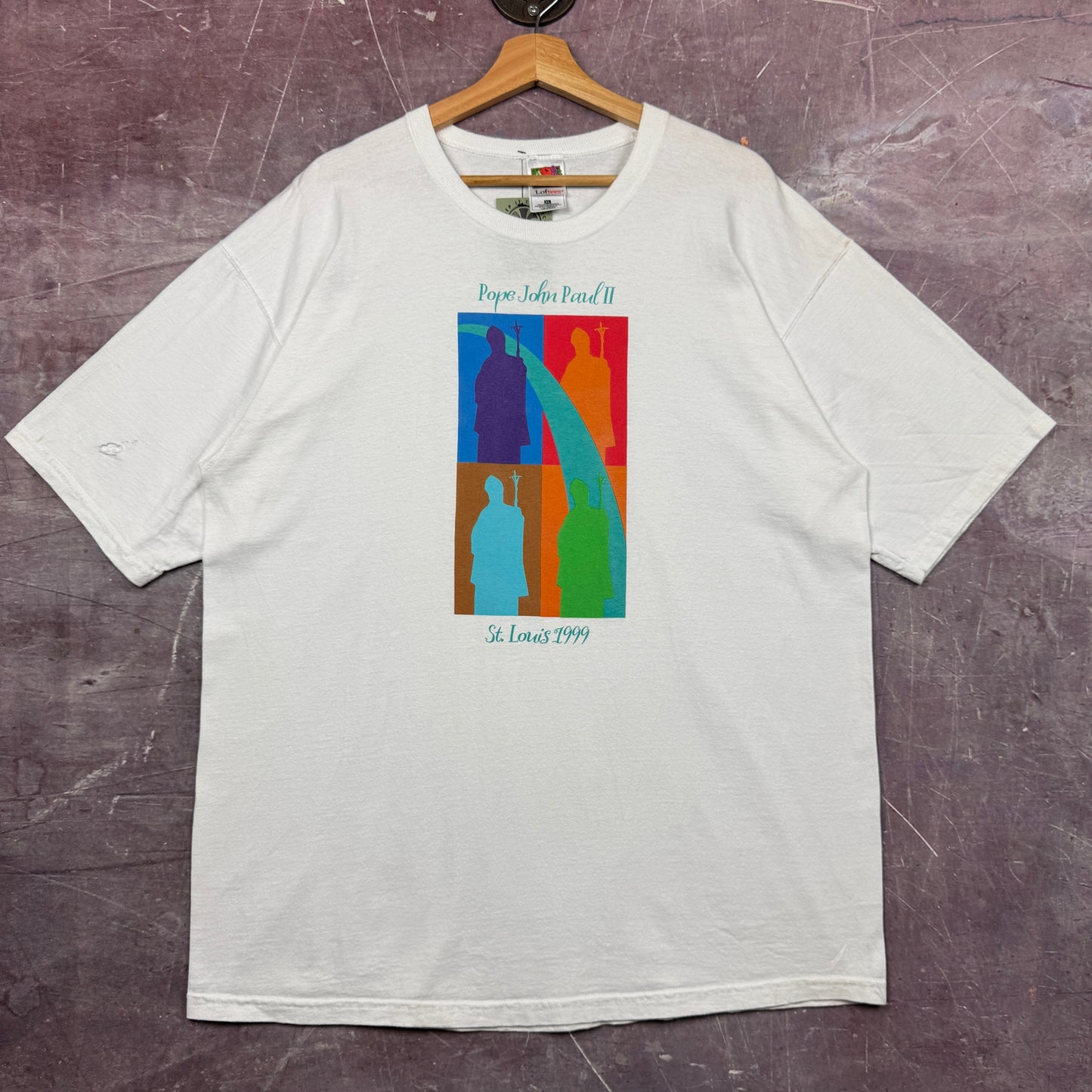 90s White Pope John Paul 2 Shirt 3645
