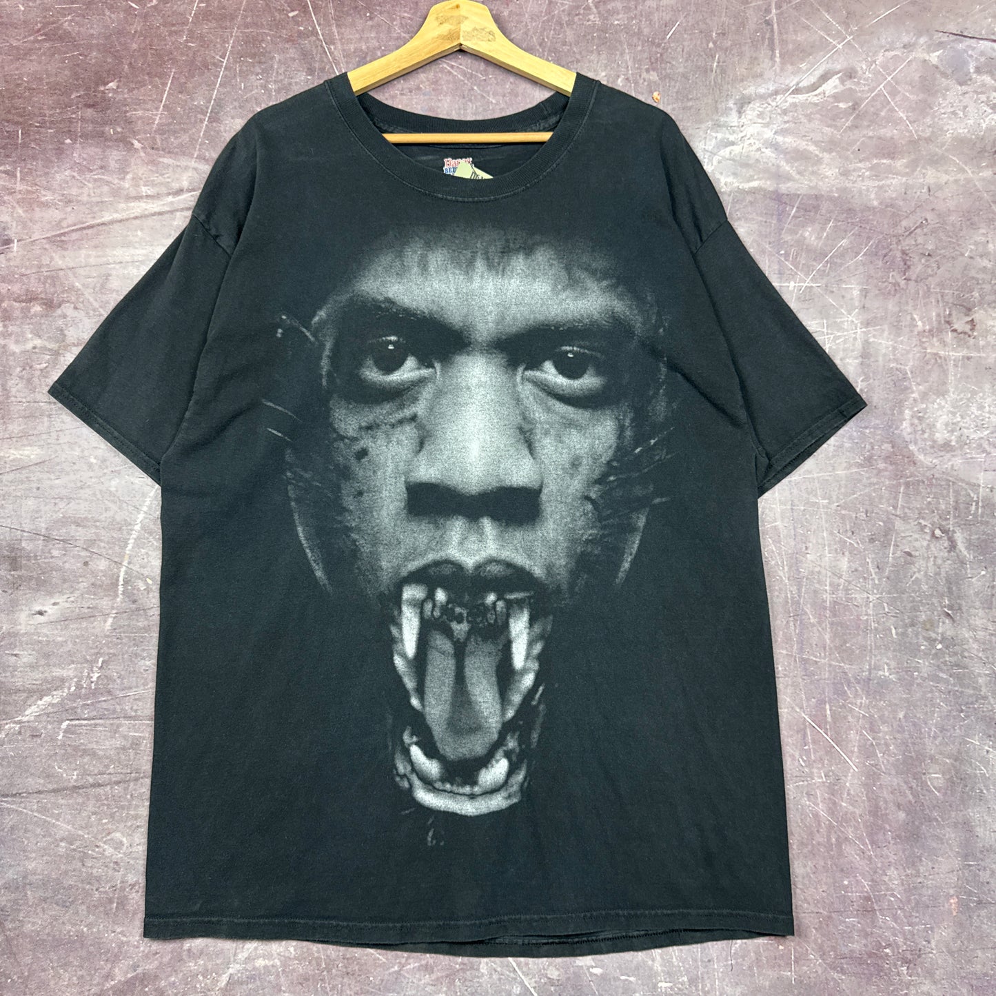2011 Faded Black Watch The Throne Kanye West Jay Z Tour Shirt L 2831