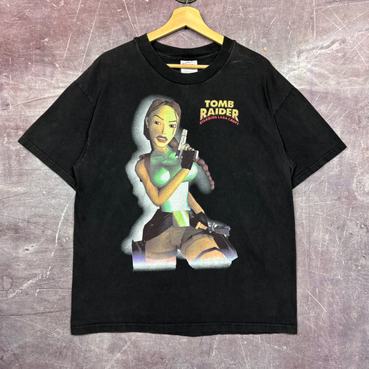 90s Black Tomb Raider Shirt 3424