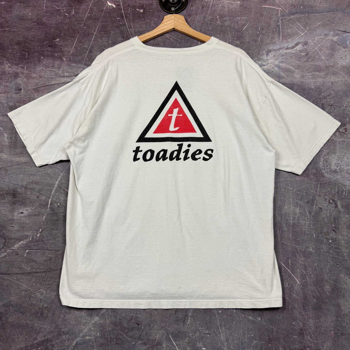 1995 White Toadies Band Devil Graphic Shirt XL 0849