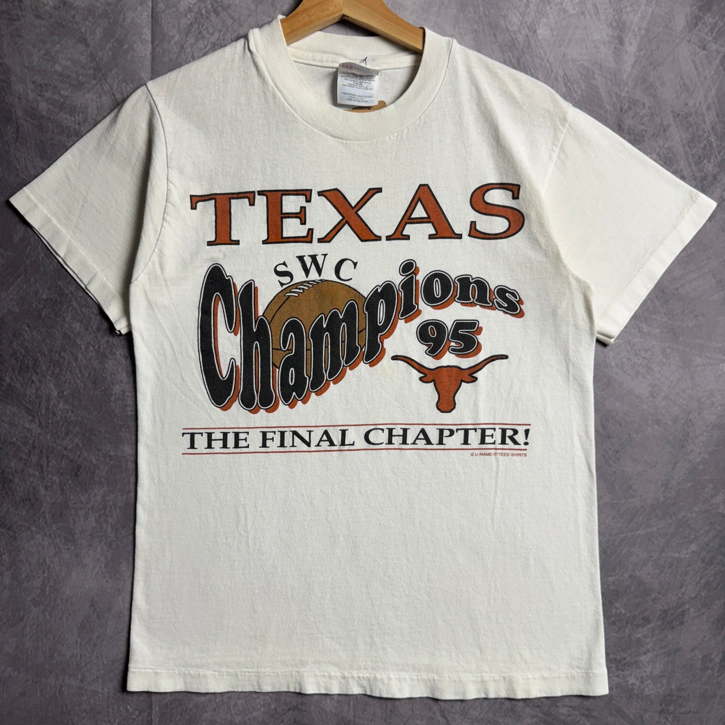 1995 White Texas Longhorns SWC Champions Shirt 4606
