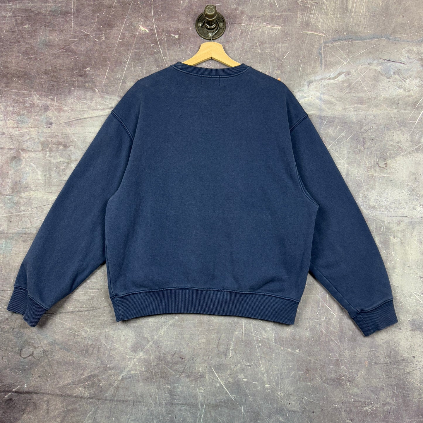 90s Navy Blue Nautica Sailboat Embroidered Graphic Crewneck Sweatshirt L 1253