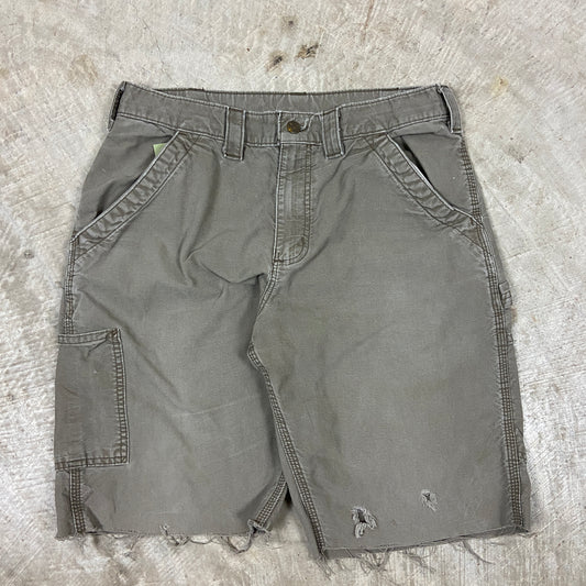 Early 00s Brown Carhartt Baggy Carpenter Work Shorts 32x10.5 BA94