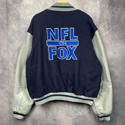90s Blue NFL on Fox Sports Varsity Jacket 4064