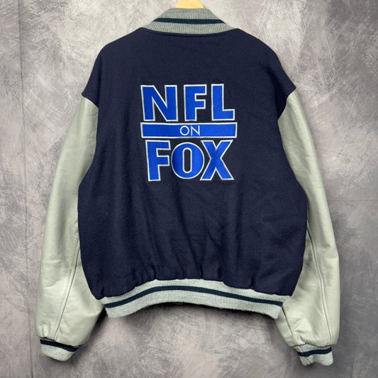 90s Blue NFL on Fox Sports Varsity Jacket 4064