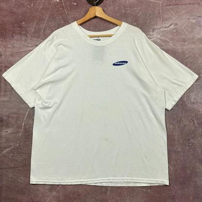 90s White Samsung Digital Muscle Tee 3828
