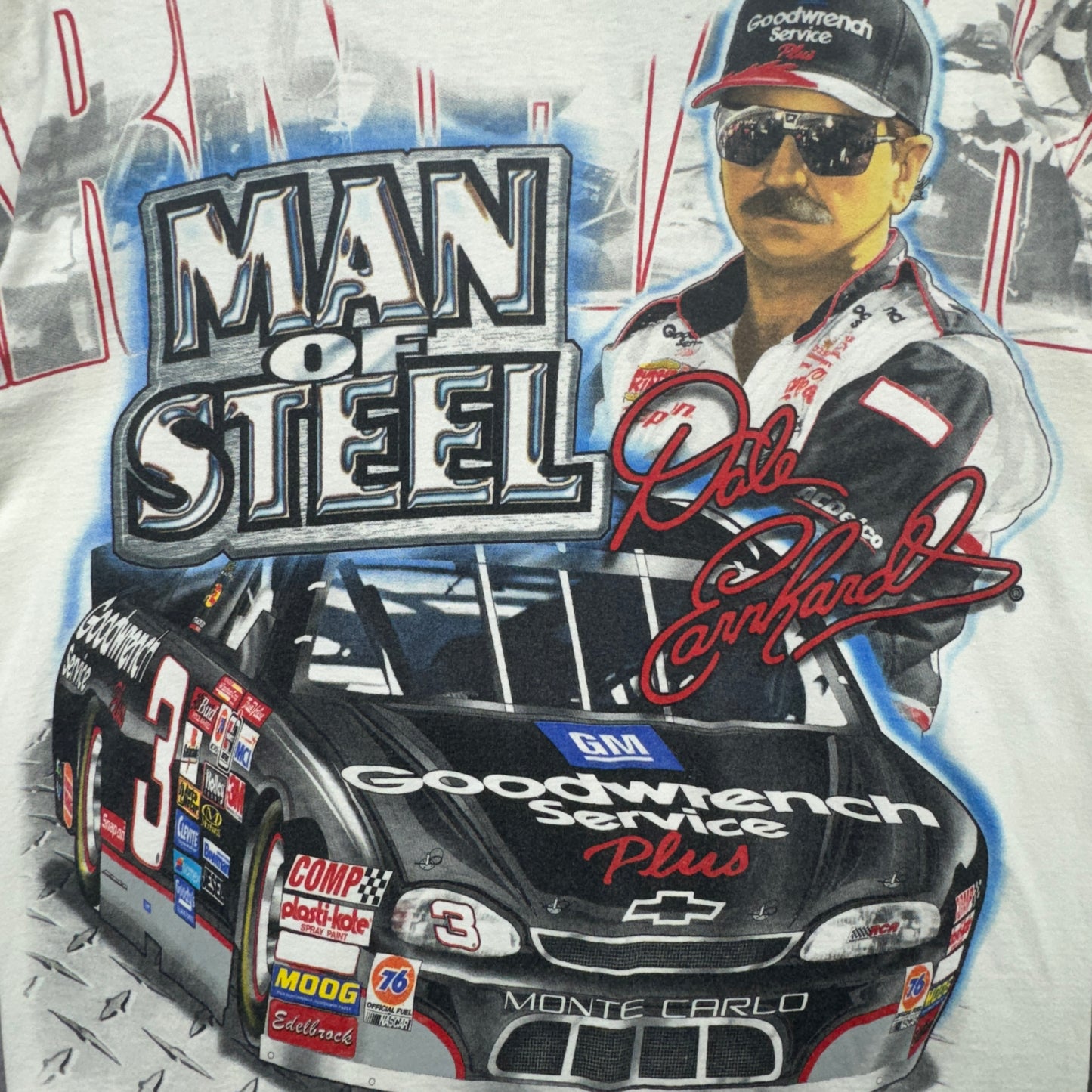 90s White Dale Earnhardt Shirt 3915