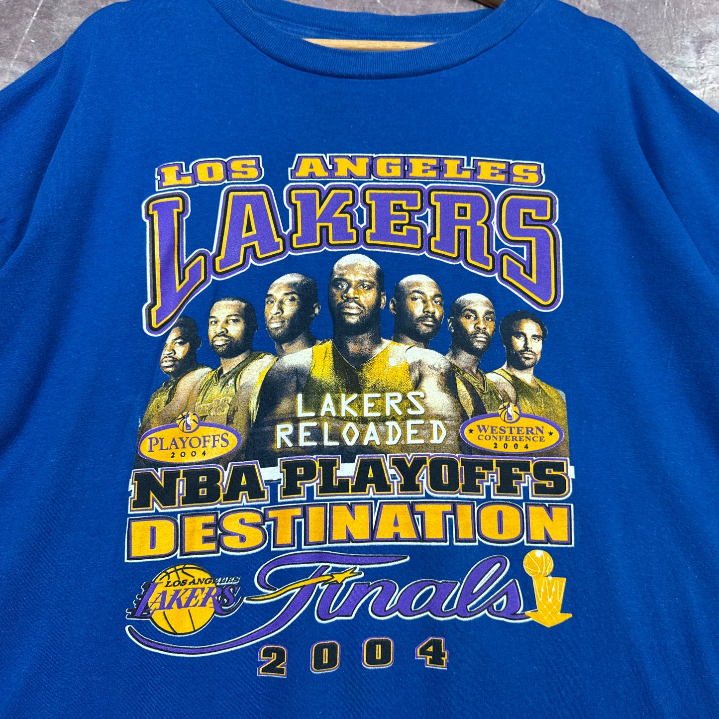 2004 Blue Los Angeles Lakers NBA Finals Shirt 3597