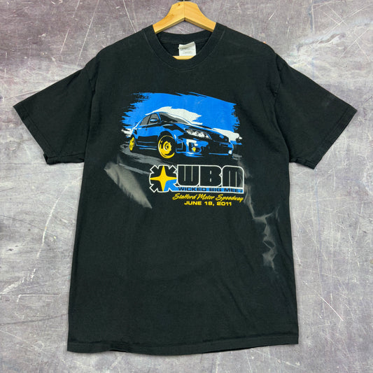 00s Black Wicked Big Meet Stafford Motor Speedway Graphic Shirt M 1142