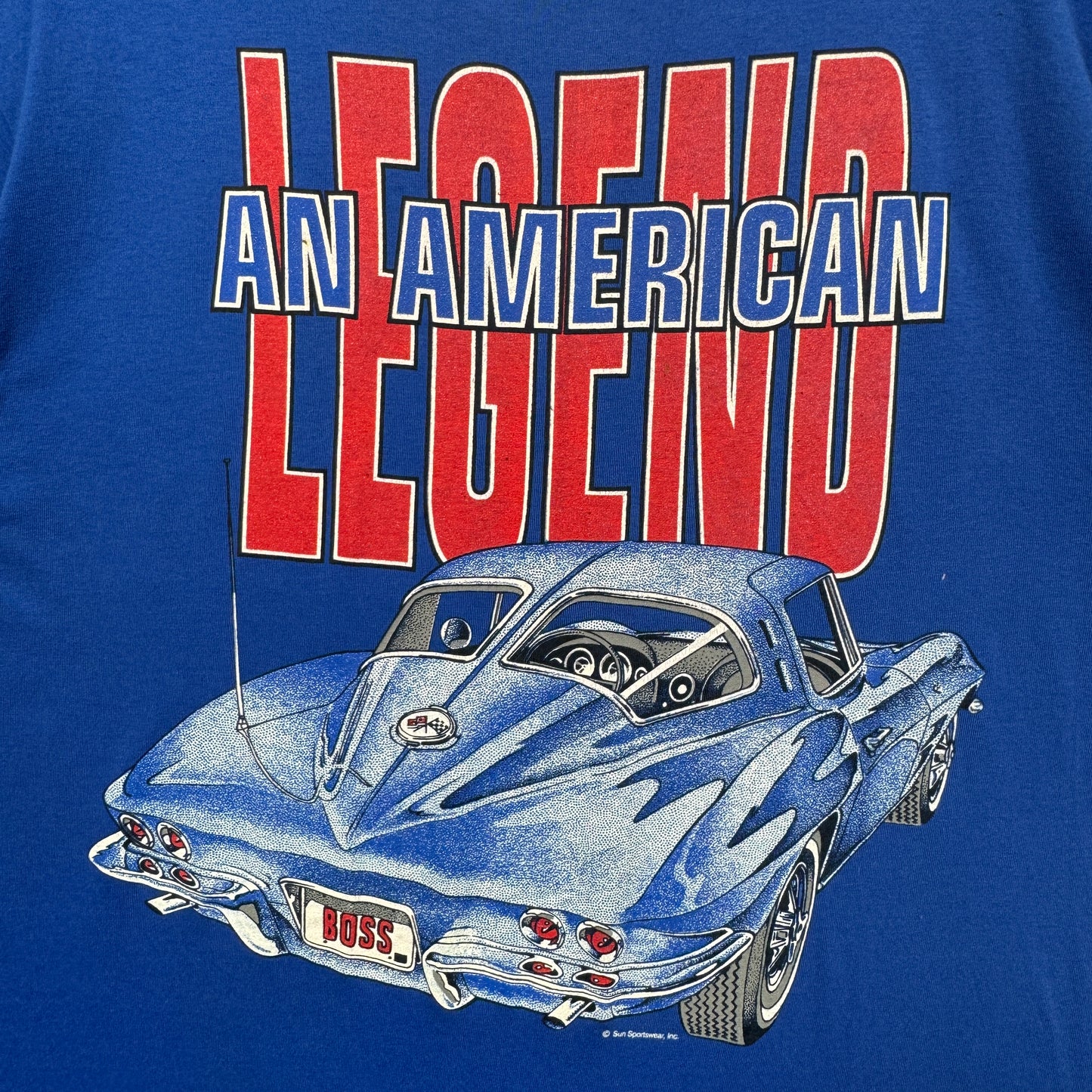 90s Blue Corvette Shirt 3969