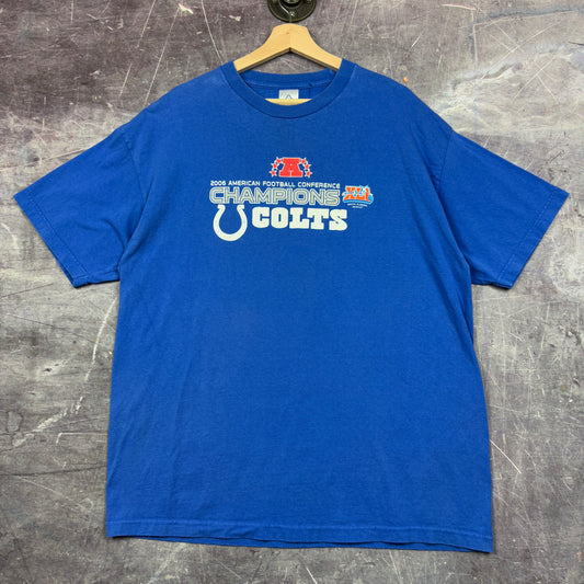 2006 Blue Indianapolis Colts AFC Champions Graphic Shirt XL 0975