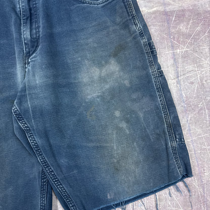 90s Navy Blue Carhartt Baggy Carpenter Work Shorts 30x10 BA83