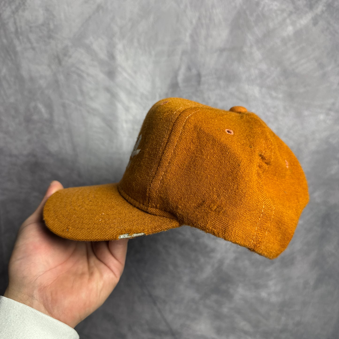 80s Texas Longhorns Sports Specialties Single Line Script Snapback Hat 4633