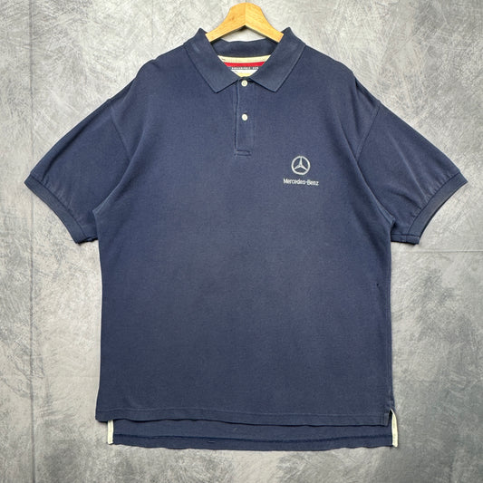 90s Blue Mercedes Benz Polo Shirt 3959