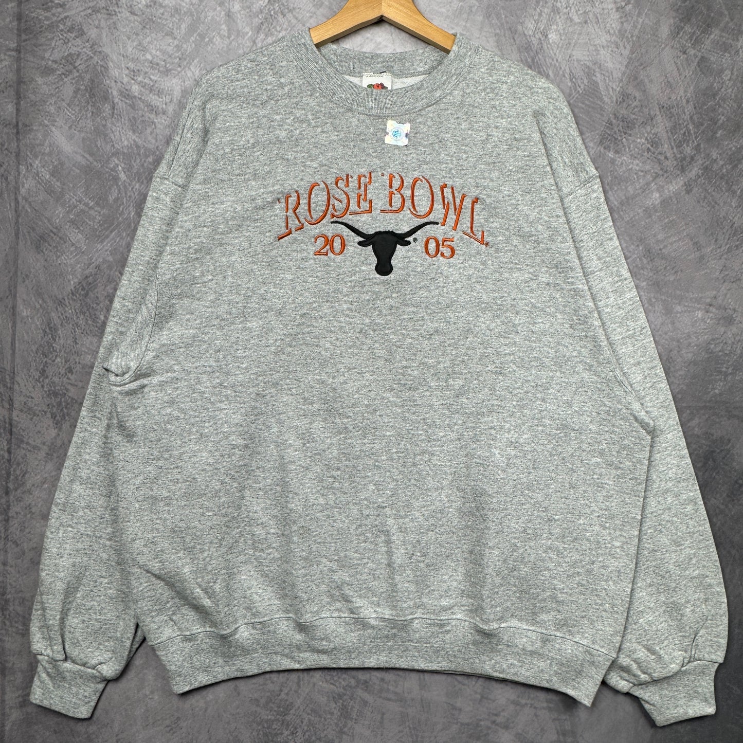2005 Grey Rose Bowl Texas Longhorns Crewneck Sweatshirt 4378