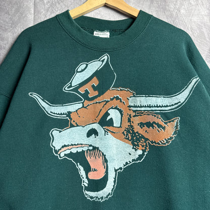 Green Don’t Mess With Classic Texas Longhorns Crewneck Sweatshirt 4401