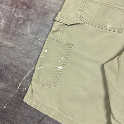 00s Tan Brown Baggy Carhartt Carpenter Painter Work Shorts 35x9.5 2794