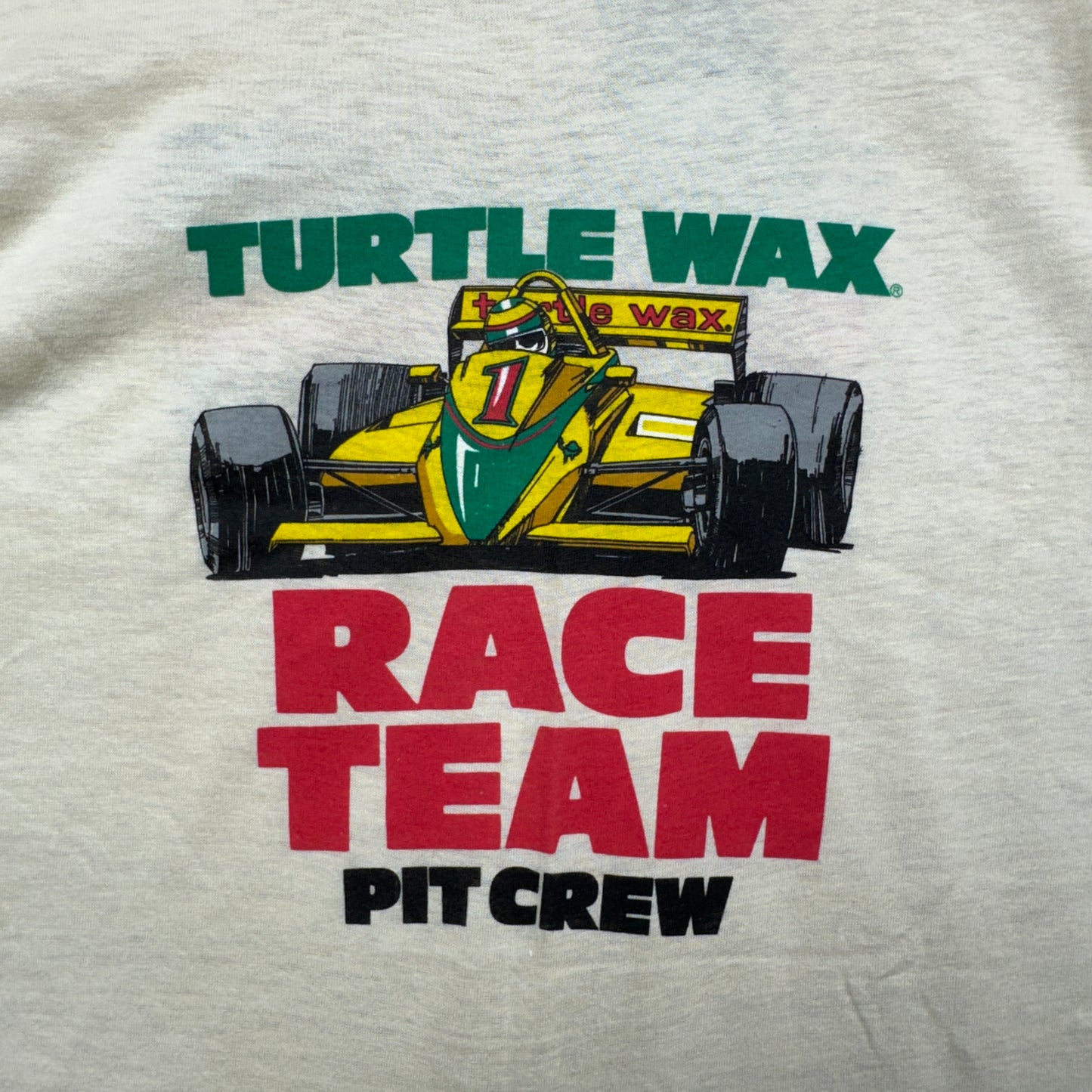 70s Tan Turtle Wax Race Team Pit Crew Shirt 3982