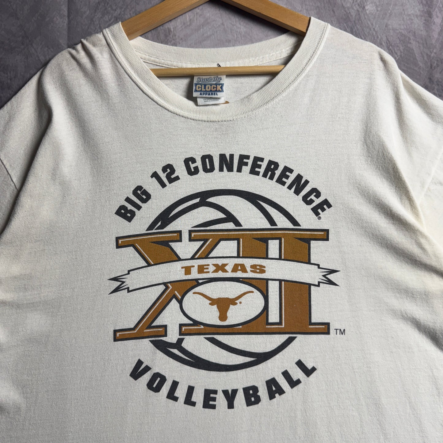 00s White Texas Longhorns Volleyball Big 12 Conference Shirt 4513