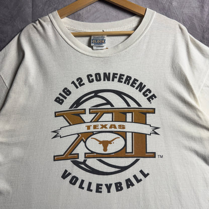 00s White Texas Longhorns Volleyball Big 12 Conference Shirt 4513