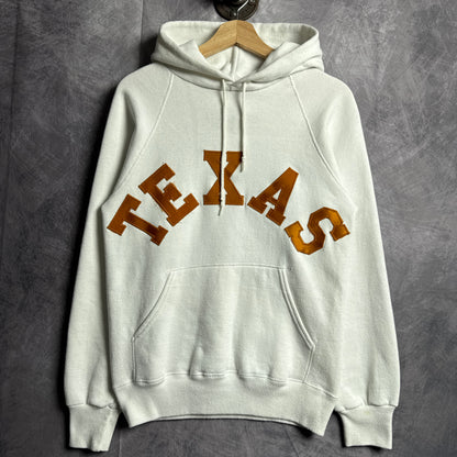 80s White Texas Longhorns Hoodie 4432