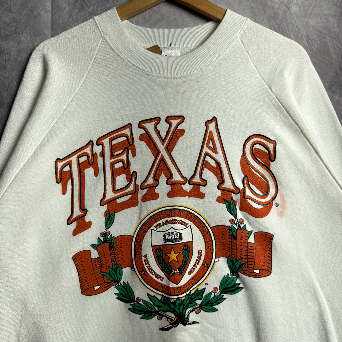 90s White Texas Longhorns Crewneck Sweatshirt 4445