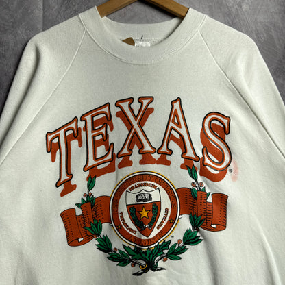 90s White Texas Longhorns Crewneck Sweatshirt 4445