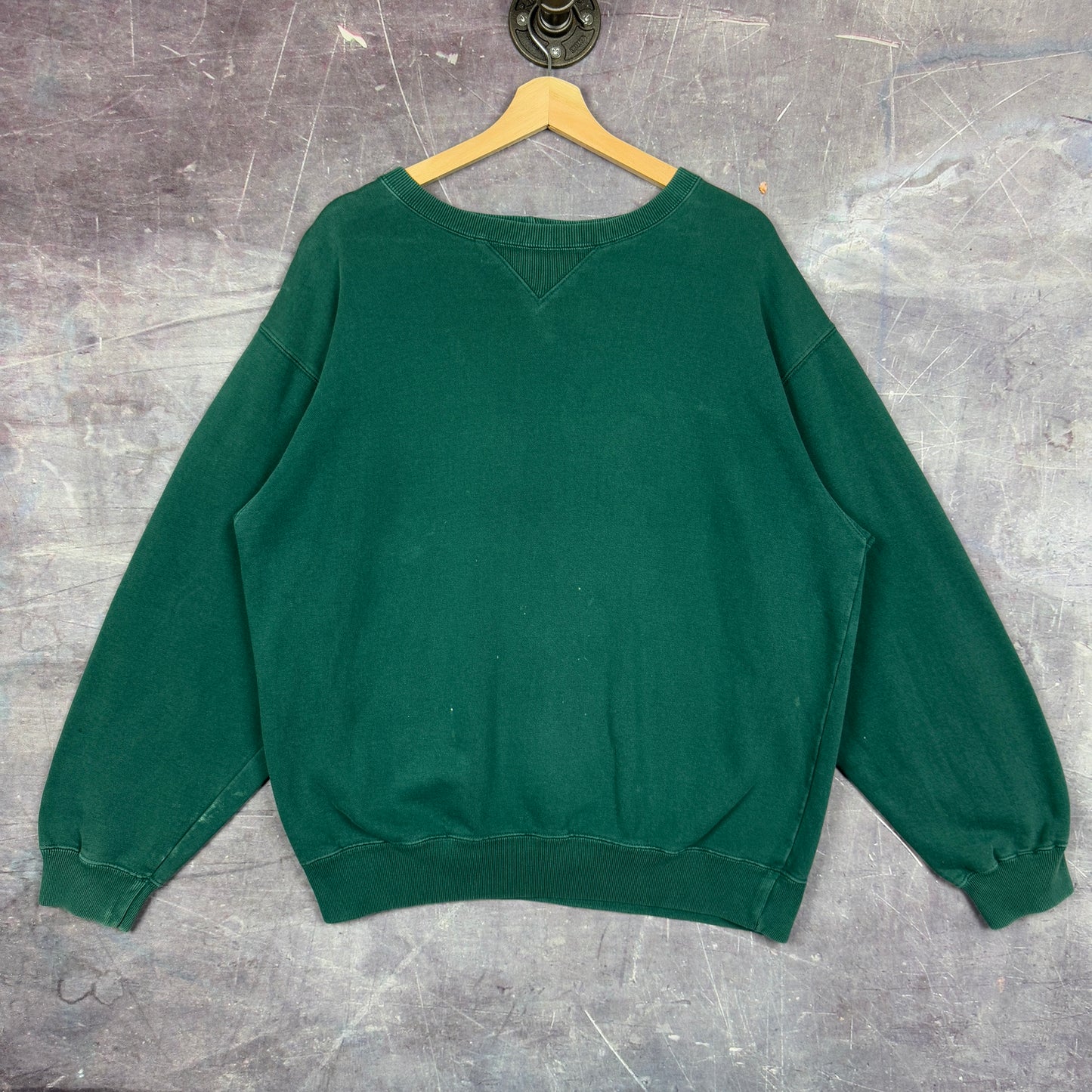 90s Forest Green Gap Blank Essential Crewneck Sweatshirt L 1208