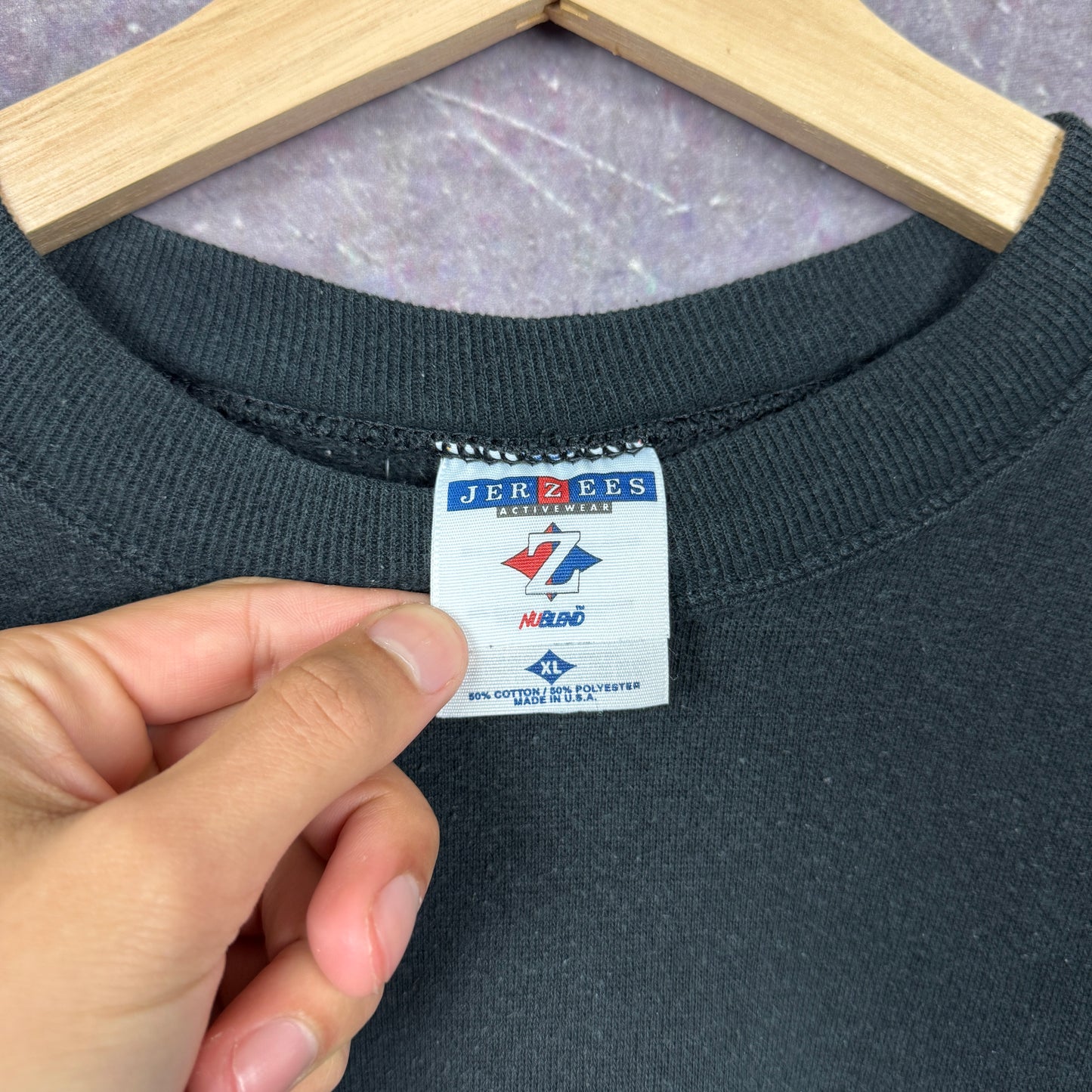 90s Black Embroidered Garth Brooks World Tour Graphic Crewneck Sweatshirt L 1741