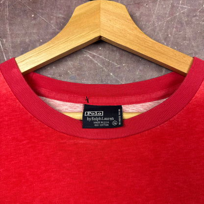 80s Red & White Striped Polo Ralph Lauren Shirt 3731