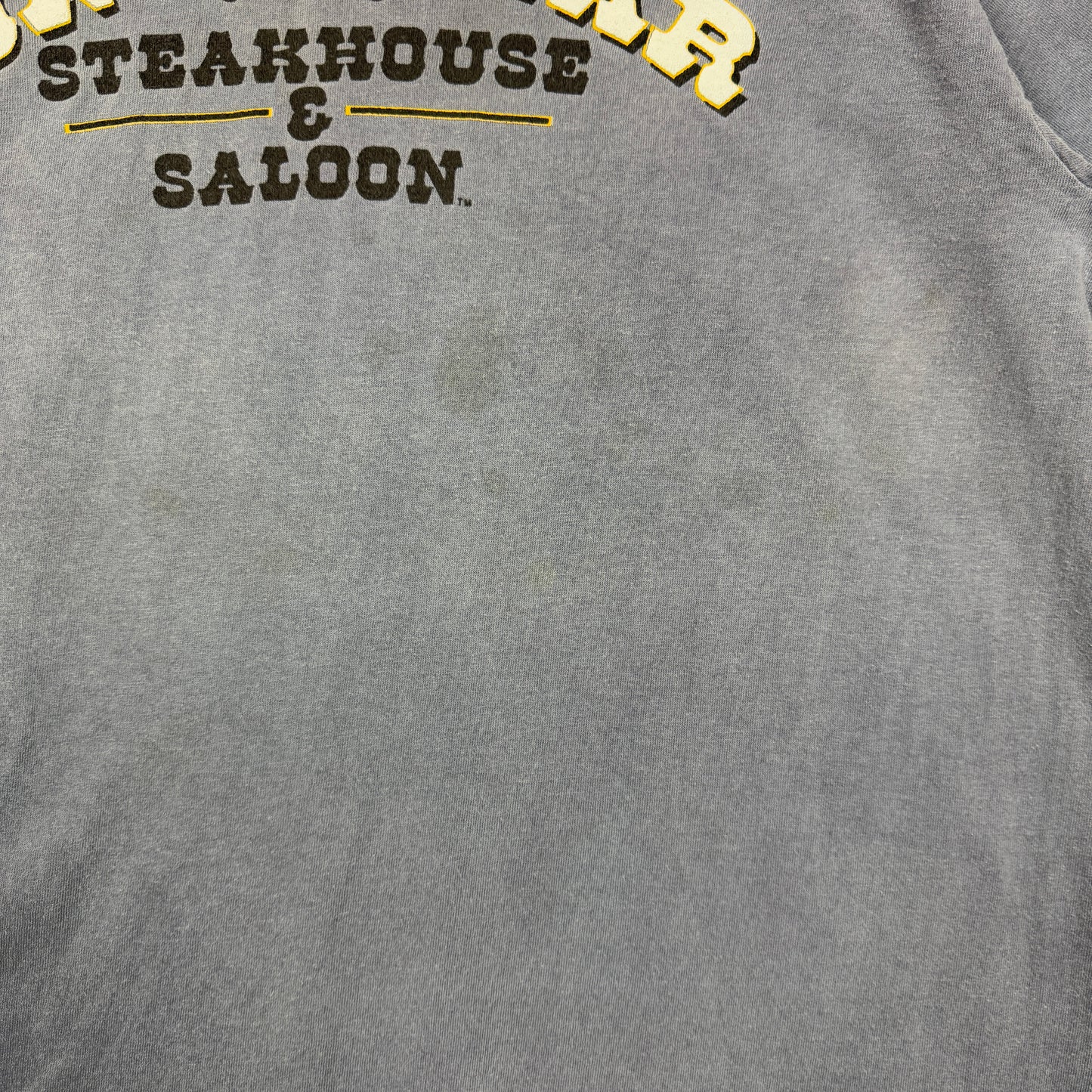 90s Grey Lone Star Steakhouse & Saloon Graphic Shirt L 0969