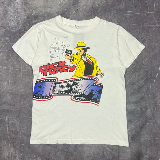 80s White Disney Dick Tracy Graphic Shirt M AJ23