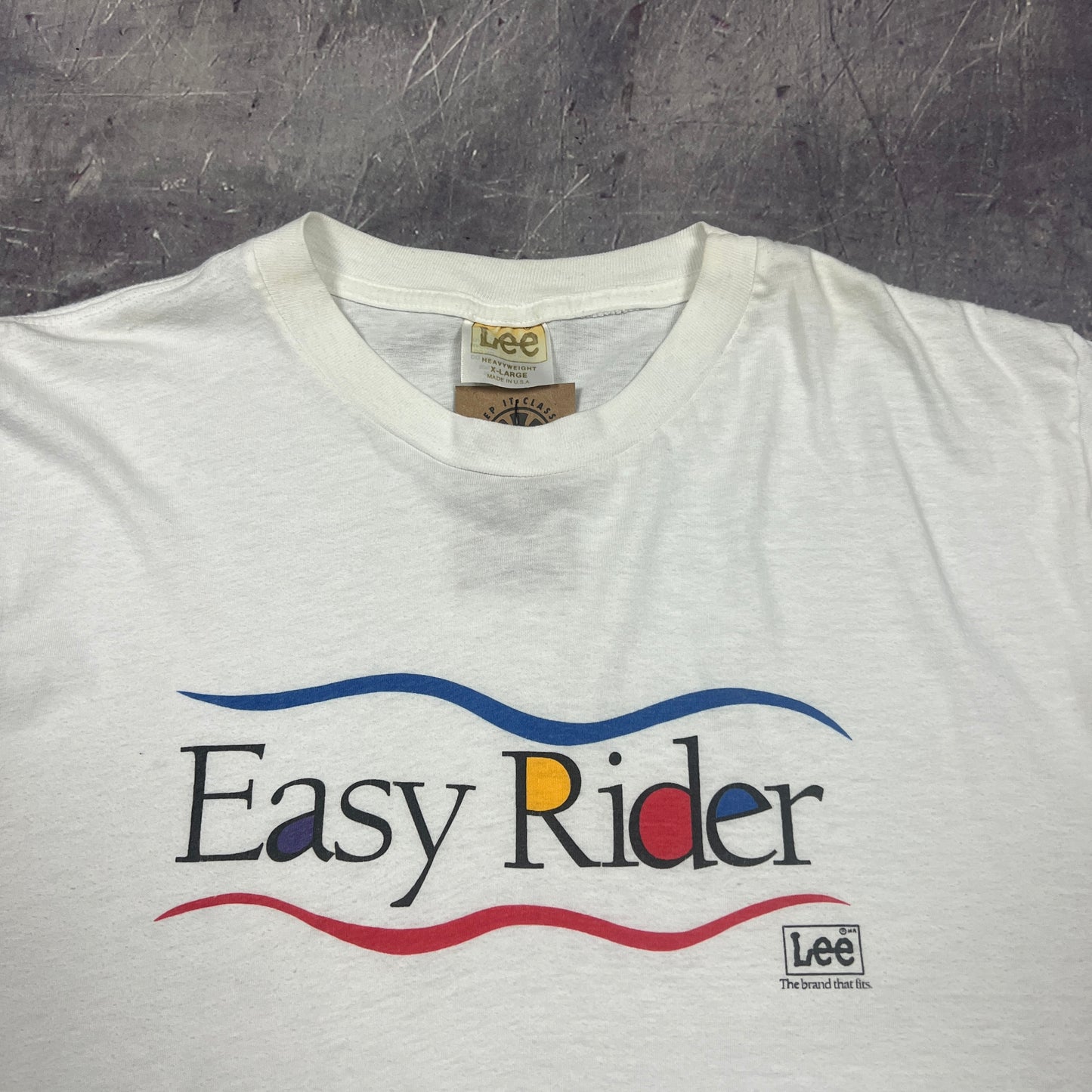 80s White Lee Easy Rider Graphic Shirt M AF39