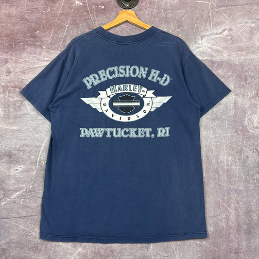 90s Navy Blue Harley Davidson Shirt 3117