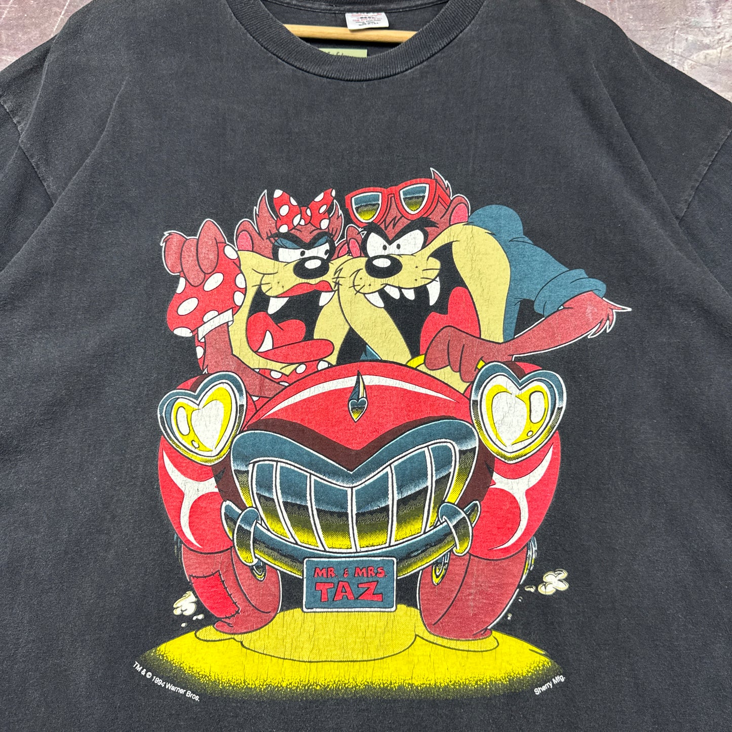 90s Black Mr & Mrs Taz Shirt 3657