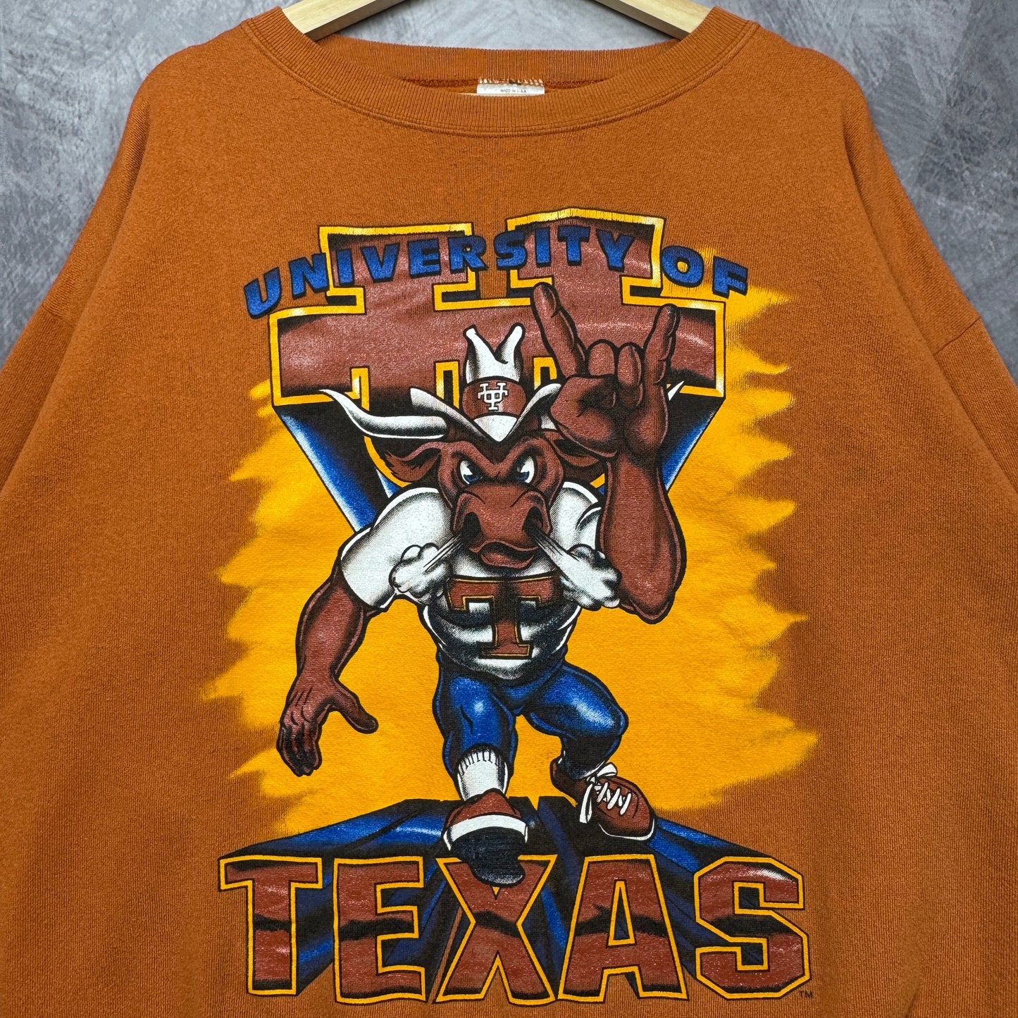 90s Orange Texas Longhorns Crewneck Sweatshirt 4384
