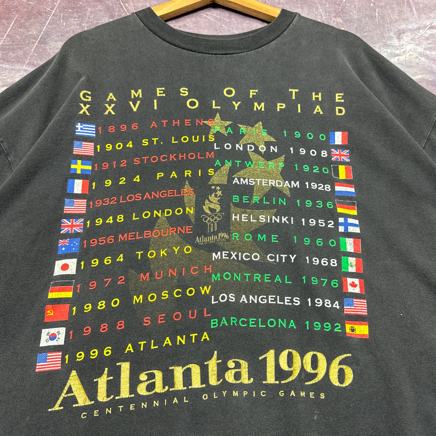 1996 Black Atlanta Olympics Shirt 3456