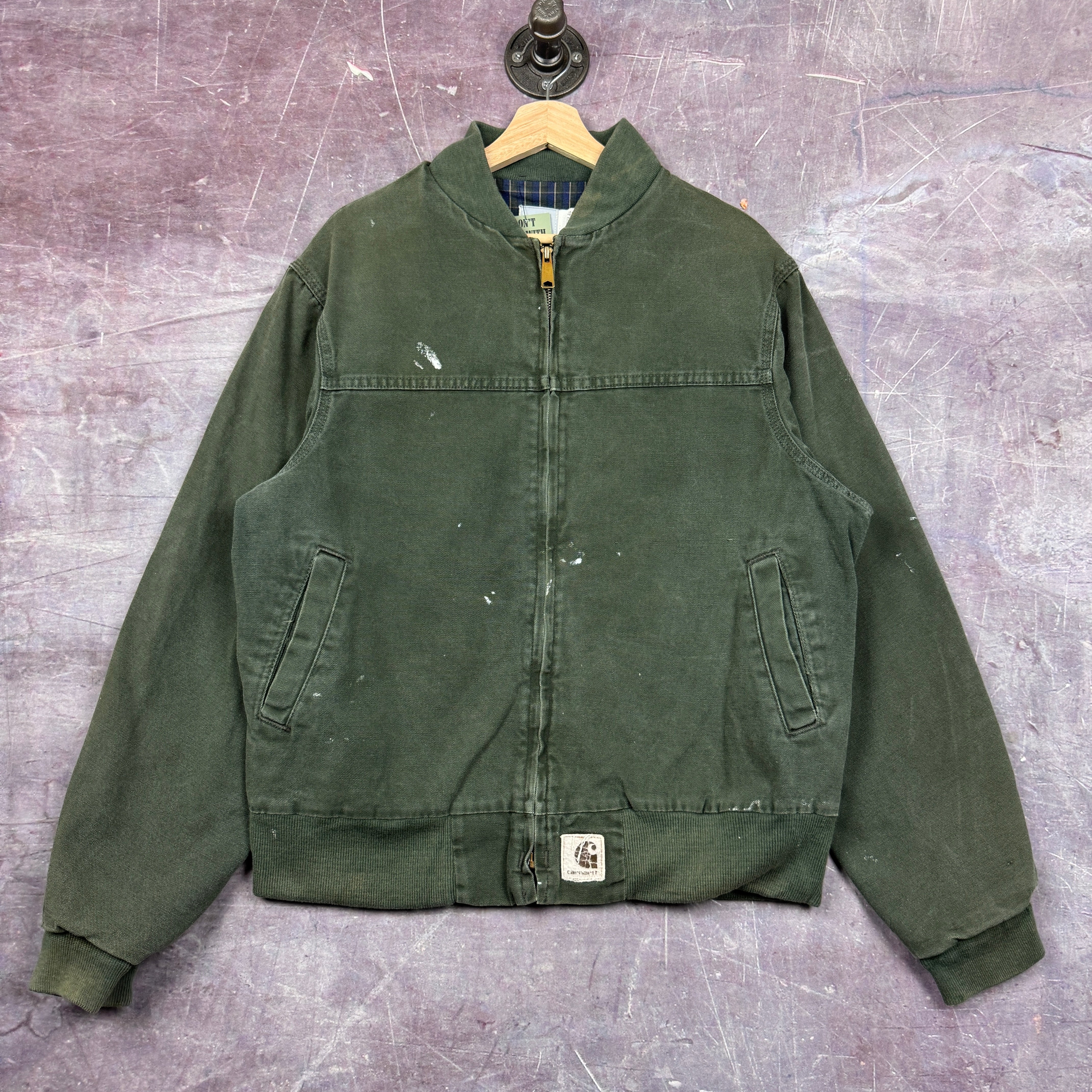 80s Carhartt サンタフェジャケット オリーブ L 襤褸 BORO 80s Carhartt サンタフェジャケット オリーブ L 襤褸 BORO