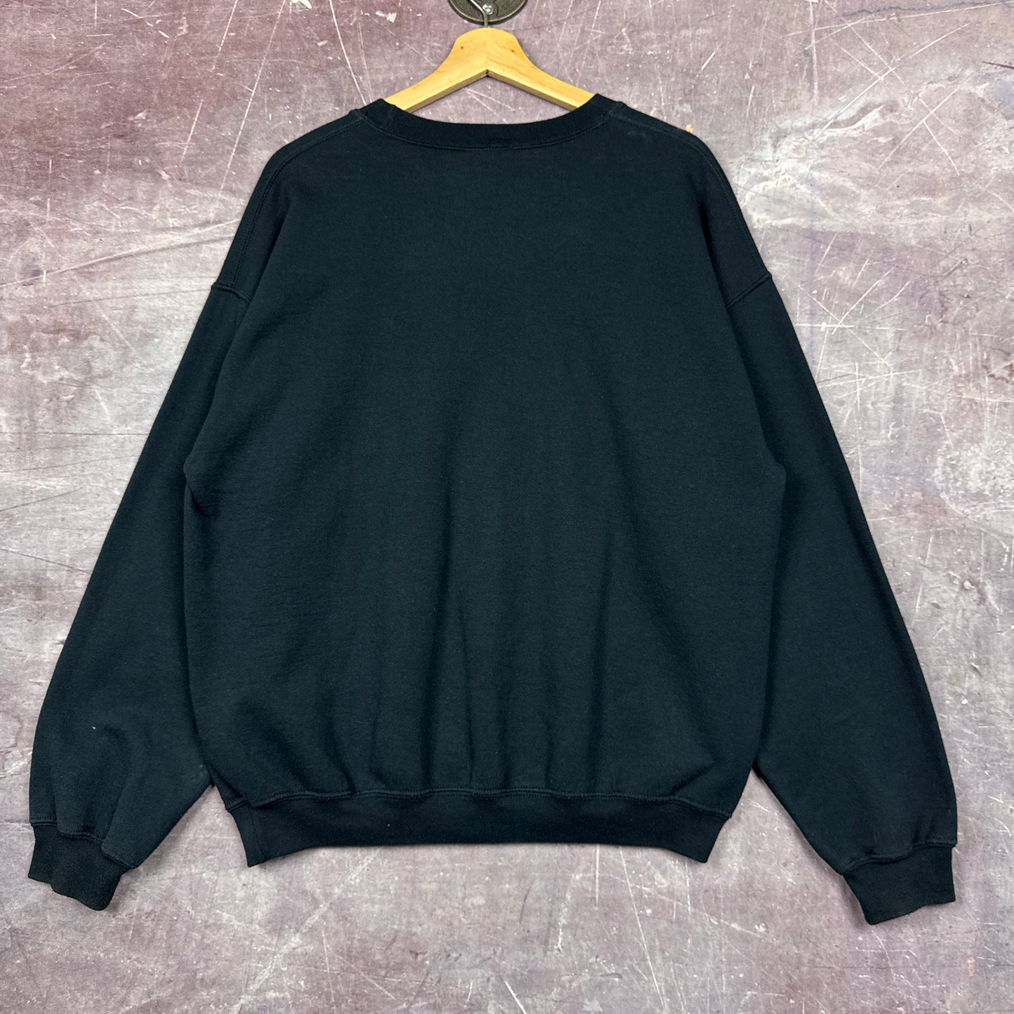 Early 00s Black Nirvana Smiley Face Graphic Crewneck Sweatshirt L 2873